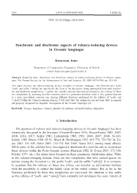 Synchronic and Diachronic Aspects of Valency-Reducing Devices in Oceanic Languages
