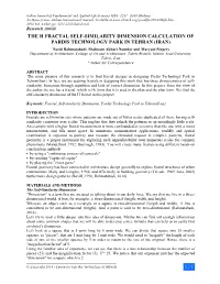 The H Fractal Self-Similarity Dimension Calculation Of