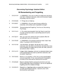 Updated Edition: 09 Remembering and Forgetting 1 of 16