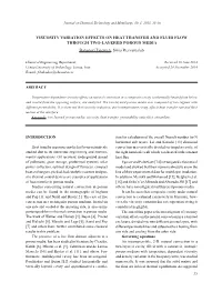 Viscosity Variation Effects on Heat Transfer and Fluid Flow Through Two-Layered Porous Media