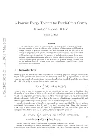 A Positive Energy Theorem for Fourth-Order Gravity