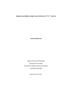 Alignment and Axiality in Anglo-Saxon Architecture: 6Th-11Th Centuries