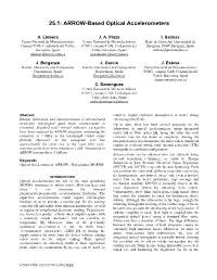 ARROW-Based Optical Accelerometers