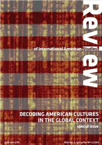 DECODING AMERICAN CULTURES in the Global Context R IA S