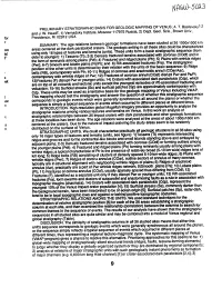 F I Preliminary Stratigraphic Basis for Geologic Mapping