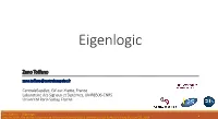 Logique Combinatoire Et Physique Quantique