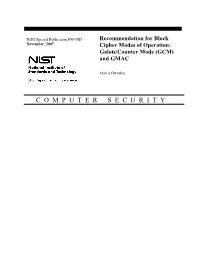 Nist Sp 800-38D