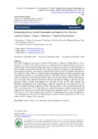 Relationship Between Alcohol Consumption and Impaired Liver Function