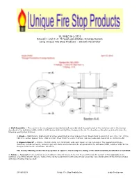 UL XHEZ.W-L-3231 Drywall 1 and 2 Hr. Through-Penetration Firestop System Using Unique Fire Stop Products – Smooth Penetrator