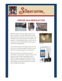 Winter 2016 Newsletter