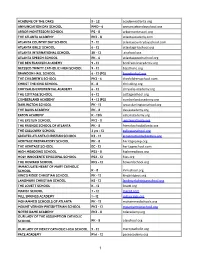 Member School List for Website