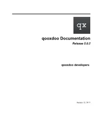 Qooxdoo Documentation Release 5.0.2