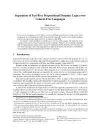 Separation of Test-Free Propositional Dynamic Logics Over Context-Free Languages