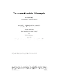 The Complexities of the Welsh Copula