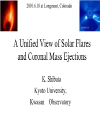 A Unified View of Solar Flares and Coronal Mass Ejections