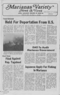 Held for Deportation from US