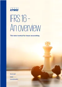IFRS 16 – an Overview