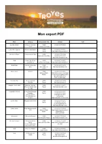 Mon Export PDF
