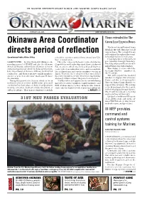 Okinawa Area Coordinator Directs Period of Reflection