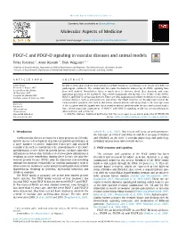 PDGF-C and PDGF-D Signaling in Vascular Diseases and Animal Models