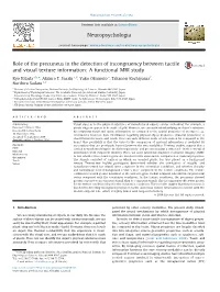 Role of the Precuneus in the Detection of Incongruency Between Tactile and Visual Texture Information: a Functional MRI Study