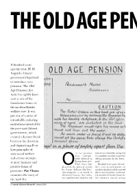 The Old Age Pensions Act, 1908