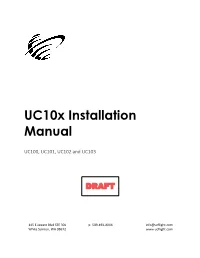 Uc10x Installation Manual