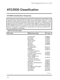 ATC/DDD Classification