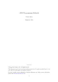 AVR Programming Methods
