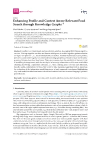 Enhancing Profile and Context Aware Relevant Food Search Through