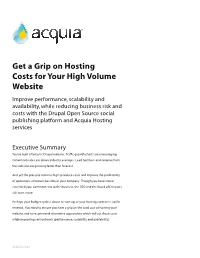 Get a Grip on Hosting Costs for Your High Volume Website
