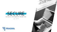 Software Development Guidelines Jan 2019