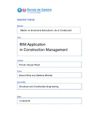 BIM Application in Construction Management