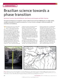 Brazilian Science Towards a Phase Transition