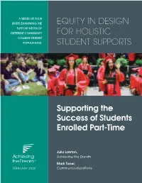 Equity in Design for Holistic Student Supports