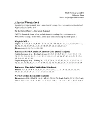 Study Guide Alice in Wonderland