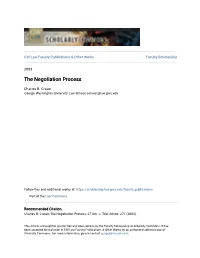 The Negotiation Process