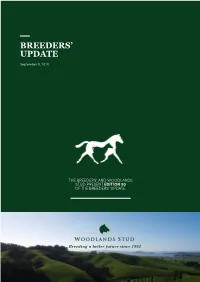 Woodlands Stud Breeders' Update