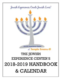 2018-2019 Handbook & Calendar