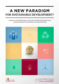 A New Paradigm for Sustainable Development?
