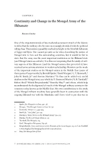 Continuity and Change in the Mongol Army of the Ilkhanate