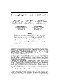 Correcting Sample Selection Bias by Unlabeled Data