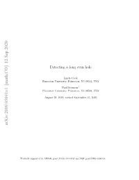 Detecting a Long Even Hole