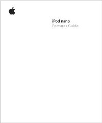 Ipod Nano Features Guide