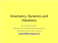 Kinematics, Dynamics and Vibrations