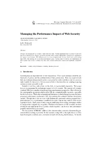 Managing the Performance Impact of Web Security