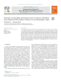 Prediction of Permeability and Formation Factor of Sandstone With