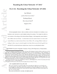 Resetting the Urban Network