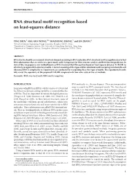 RNA Structural Motif Recognition Based on Least-Squares Distance