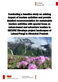 Conducting a Baseline Study on Existing Impact of Tourism Activities